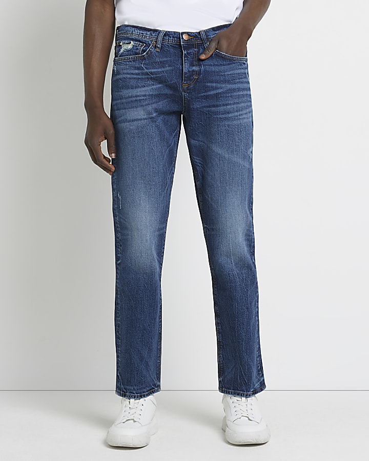 Blue Straight fit jeans