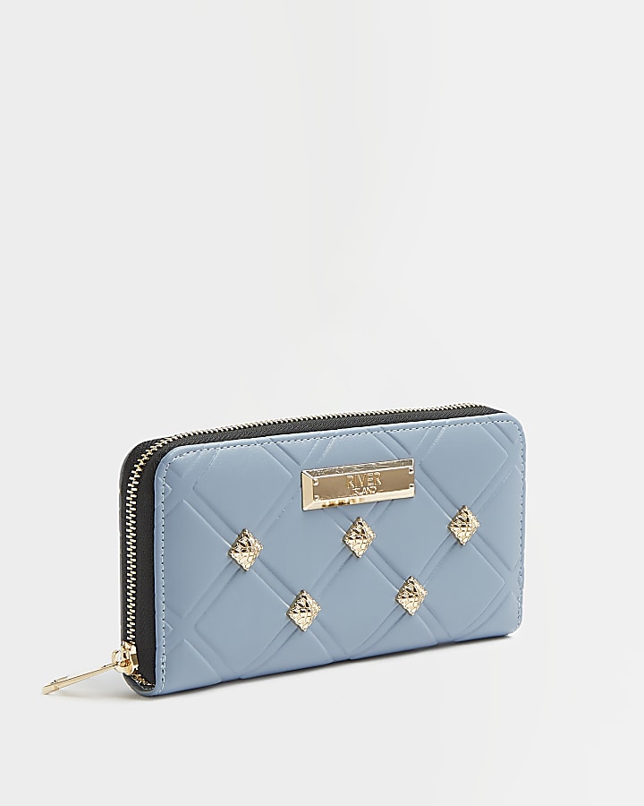 Blue studded purse