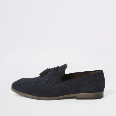 river island blue loafers