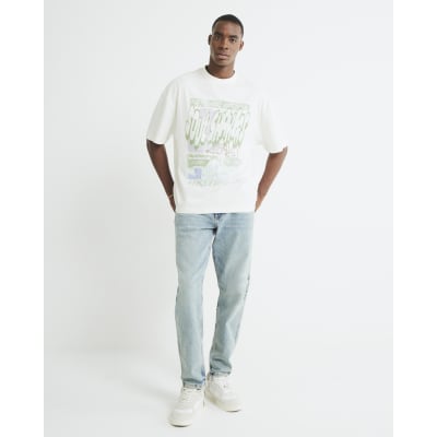 Blue Tapered Fit Jeans