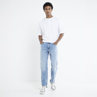 Blue Tapered Fit Jeans