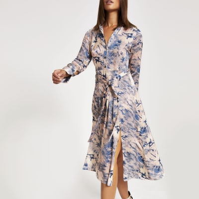 shirt dress long sleeve midi