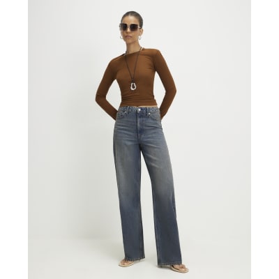 Tinted Relaxed Straight Leg Jeans