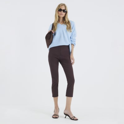 Blue V-Neck Knitted Jumper