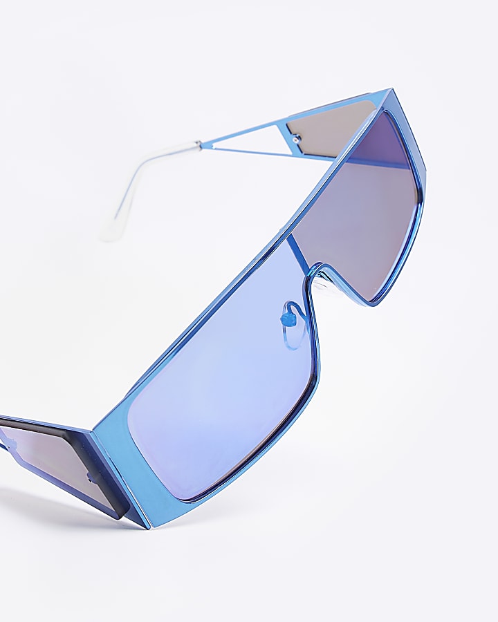 Blue visor sunglasses