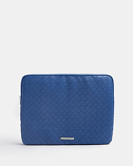 Blue Weave Laptop Pouch bag