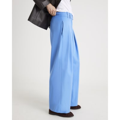 Blue Wide Leg Trousers