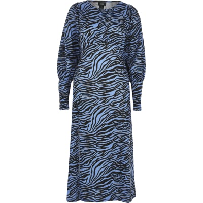 river island blue zebra jumpsuit