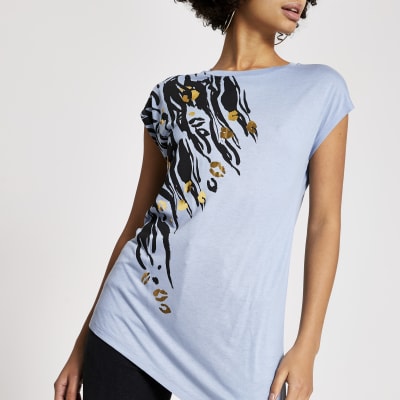 river island blue zebra jumpsuit