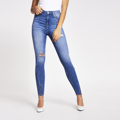zip hem jeans