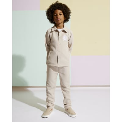 Boys Beige Jacket 3 Piece Set