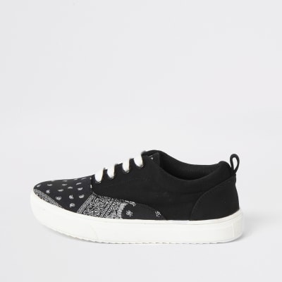 river island boys black shoes