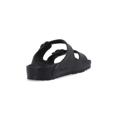 360 degree animation of product Boys black Birkenstock sandals frame-11