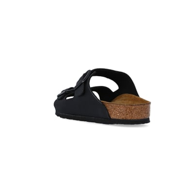 360 degree animation of product Boys Black Birkenstock Sandals frame-7