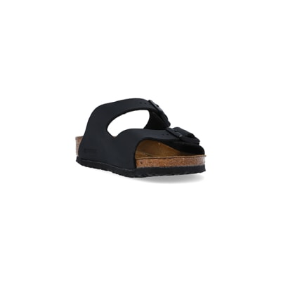 360 degree animation of product Boys Black Birkenstock Sandals frame-19