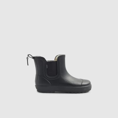 Boys Black Borg Lined Luminis Wellies