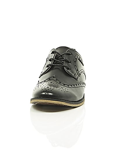 360 degree animation of product Boys black brogues frame-3