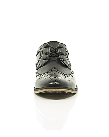 360 degree animation of product Boys black brogues frame-4