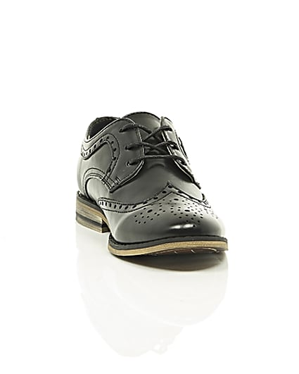 360 degree animation of product Boys black brogues frame-5