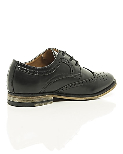 360 degree animation of product Boys black brogues frame-12