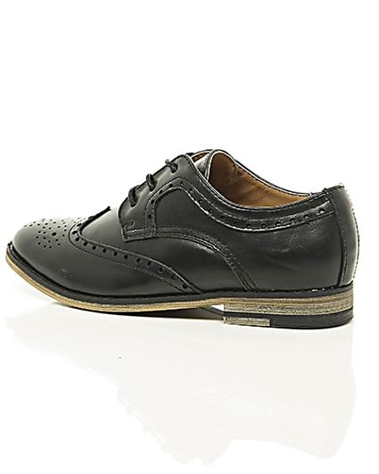 360 degree animation of product Boys black brogues frame-20
