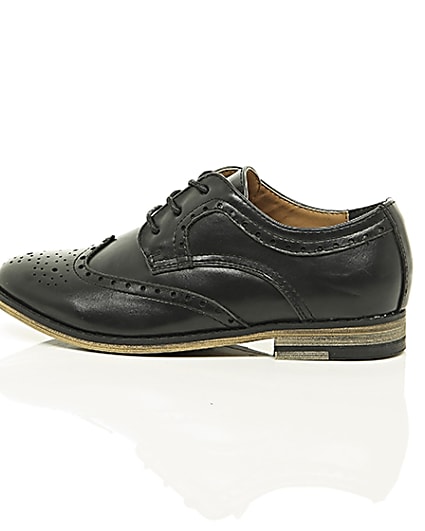 360 degree animation of product Boys black brogues frame-21