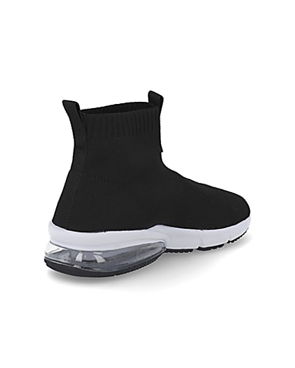 360 degree animation of product Boys black bubble sock trainers frame-12