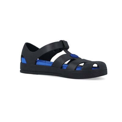 Black store plastic sandals