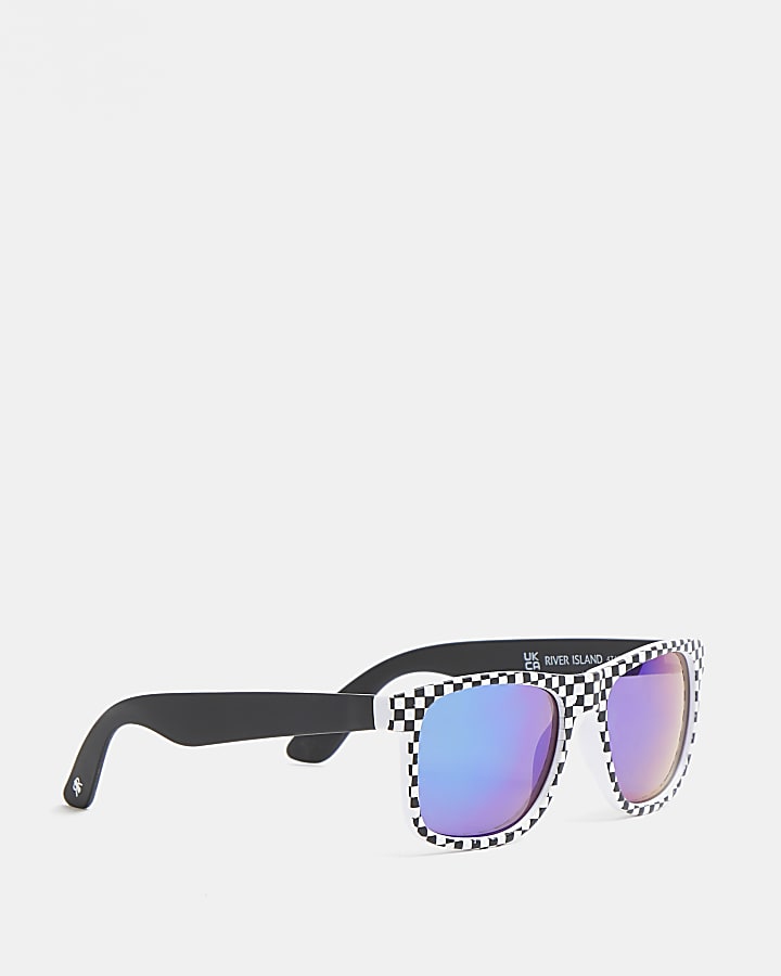 Boys black check frame sunglasses