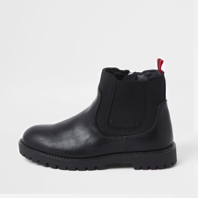 boys black chelsea boots