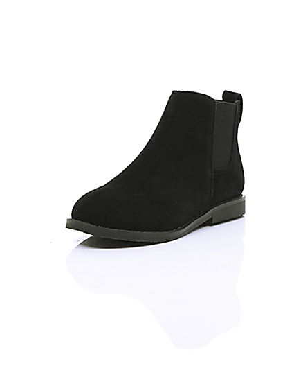 360 degree animation of product Boys black chelsea boots frame-1