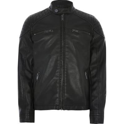 river island children's leather jacket