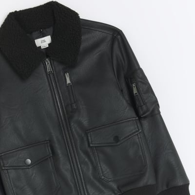 River island sale boys leather jacket