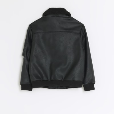 River island kids leather hot sale jacket