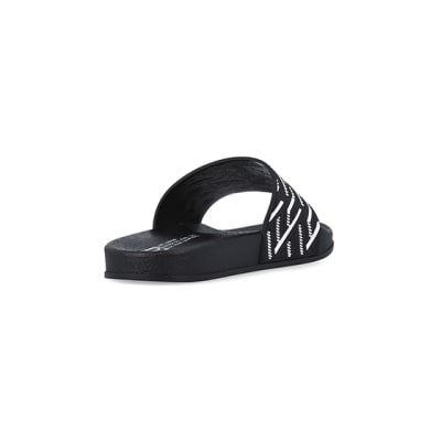 360 degree animation of product Boys black Geometric sliders frame-11