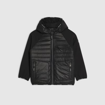 Boys Black Hooded Jacket