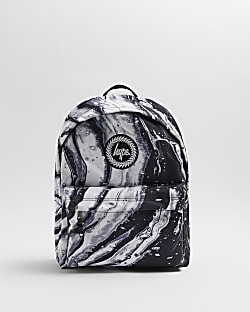 Boys Black HYPE Marble Backpack