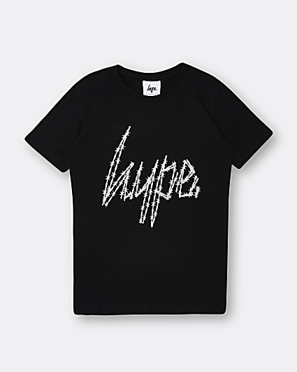 Boys black Hype print t-shirt