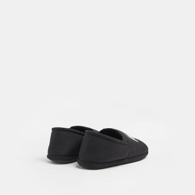Boys black HYPE slipper shoes