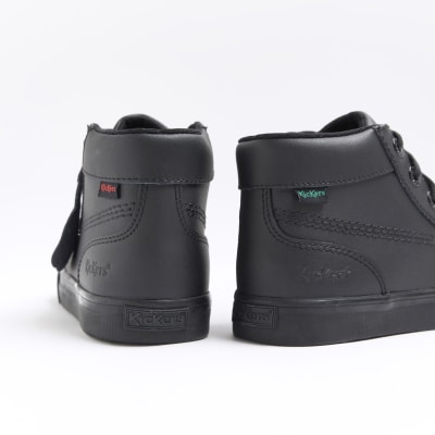 Boys Black Kickers TOVNI HI lace up shoes