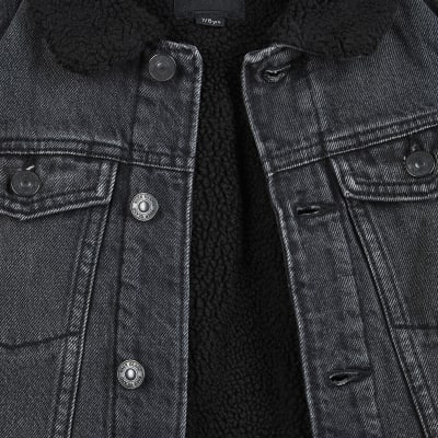 boys black denim jacket