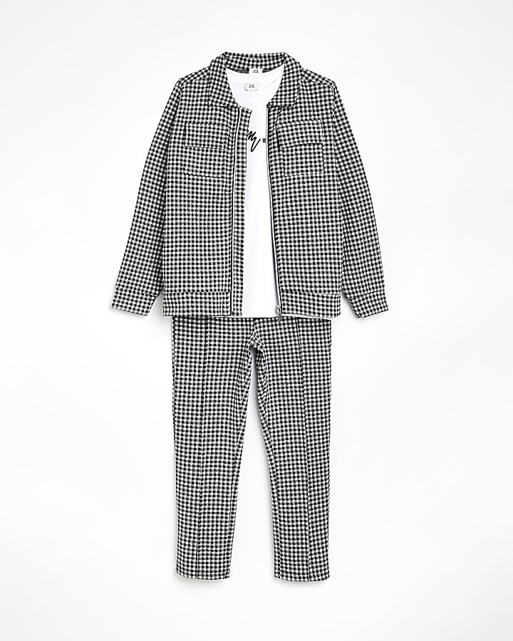 Boys Black Maison Riviera Gingham outfit