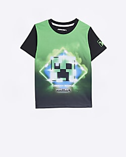 Boys Black Minecraft Graphic T-Shirt