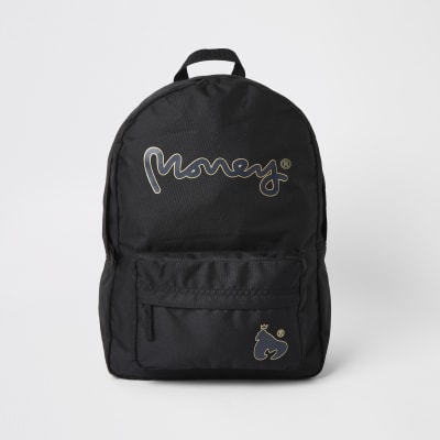 Boys black Money backpack