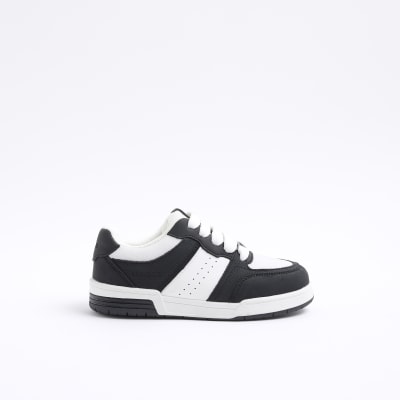 Boys Black Monochrome Skater Trainers