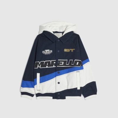 Boys Black Motocross Bomber Jacket