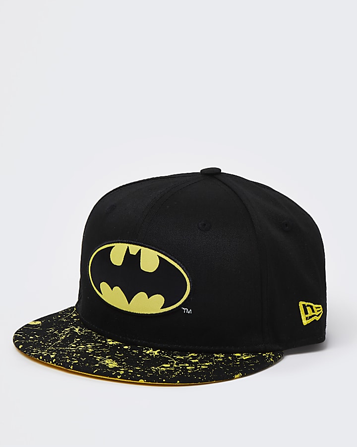 Boys black New Era Batman cap