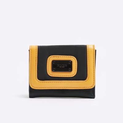 Boys black nylon wallet River Island