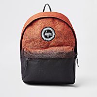 Boys black orange Hype speckled backpack