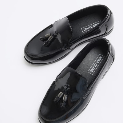 Boys black deals tassel loafers